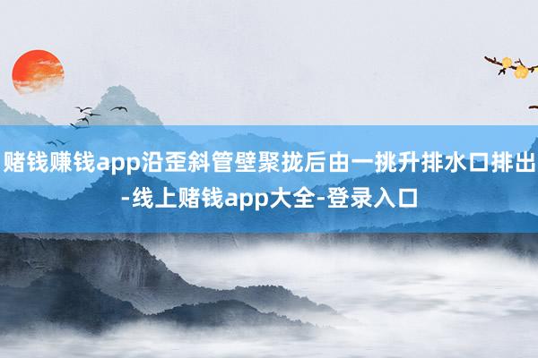 赌钱赚钱app沿歪斜管壁聚拢后由一挑升排水口排出-线上赌钱app大全-登录入口