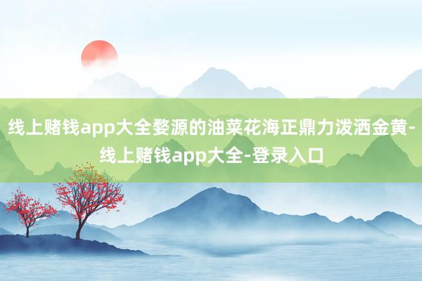 线上赌钱app大全婺源的油菜花海正鼎力泼洒金黄-线上赌钱app大全-登录入口