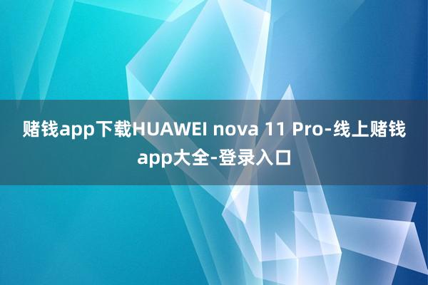赌钱app下载HUAWEI nova 11 Pro-线上赌钱app大全-登录入口