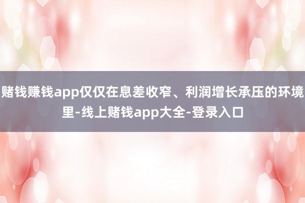 赌钱赚钱app仅仅在息差收窄、利润增长承压的环境里-线上赌钱app大全-登录入口